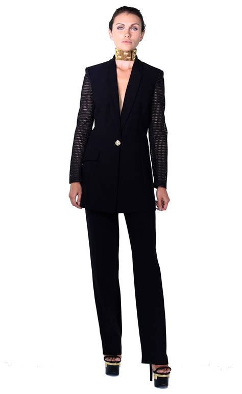 versace toghts|versace pantsuit.